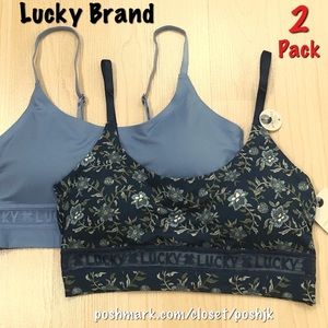 NWT 2 Wirefree Bras Lucky Brand Removable Padding
